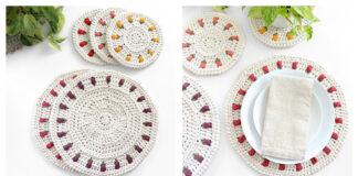 Tulip Placemat Set Free Crochet Pattern and Video Tutorial
