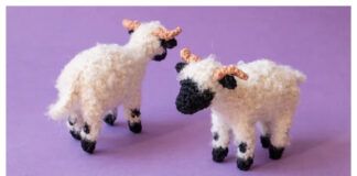 Valais Blacknose Sheep Free Crochet Pattern and Video Tutorial