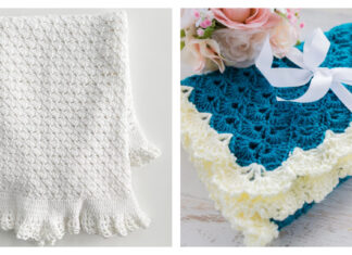 Fantail Shell Stitch Blanket Crochet Patterns