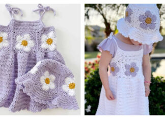 Field of Daisies Sun Dress and Hat Set Free Crochet Pattern