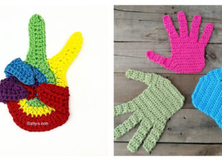 Hand Motif Applique Free Crochet Patterns