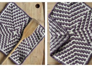 Mosaic Starburst Washcloth Free Crochet Pattern and Video Tutorial