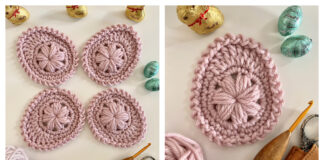 Puff Flower Easter Egg Free Crochet Pattern