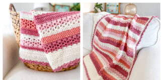 Raspberry Lattice Blanket Free Crochet Pattern