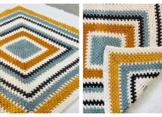 Simon Square Baby Blanket Free Crochet Pattern