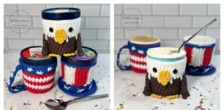 Americana Ice Cream Cozies Free Crochet Pattern