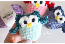 Mini Owl Keychains Free Crochet Pattern and Video Tutorial