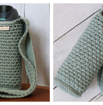 On the Go Water Bottle Holder Free Crochet Pattern and Video Tutorial