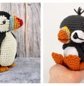 Amigurumi Puffin Bird Crochet Patterns