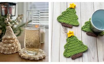 Christmas Tree Holiday Coaster Crochet Patterns