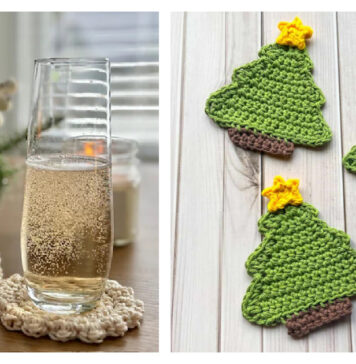 Christmas Tree Holiday Coaster Crochet Patterns