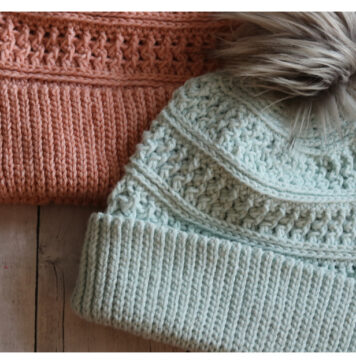 Deep River Beanie Hat Free Crochet Pattern and Video Tutorial
