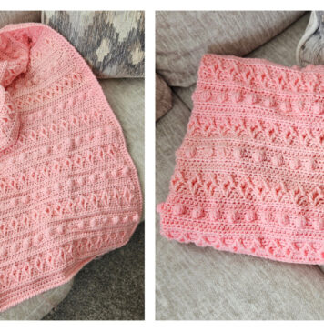 Diamond Puff Blanket Free Crochet Pattern
