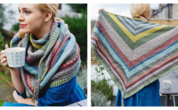 Tunisian Sampler Shawl Free Crochet Pattern