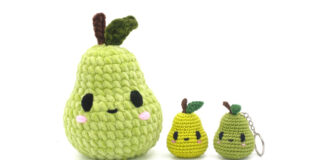Pear Amigurumi Free Crochet Pattern and Video Tutorial