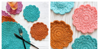 Sunrise Coaster and Placemat Free Crochet Pattern and Video Tutorial